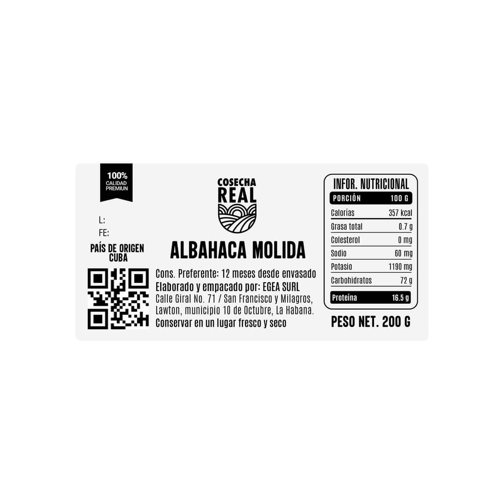 Albahaca molida Cosecha Real (200 g / 7.05 oz) - Miniatura 3