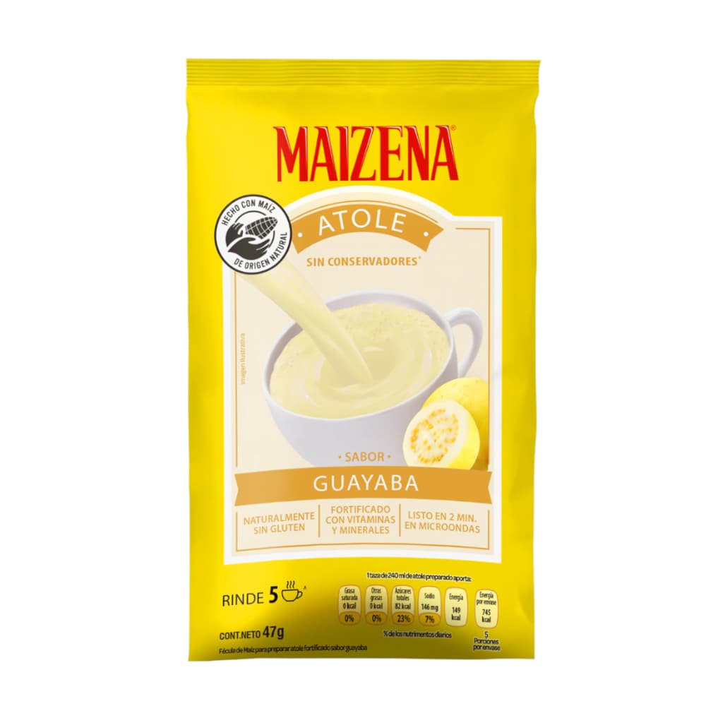 Fécula de maíz para preparar atole sabor guayaba Maizena® (47 g / 1.65 oz) - Imagen 1