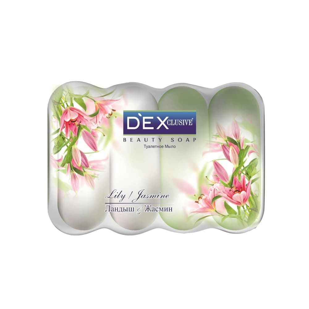 Jabón de tocador lirio y jazmín Dex Exclusive (4 x 85 g / 2.99 oz) - Imagen 1