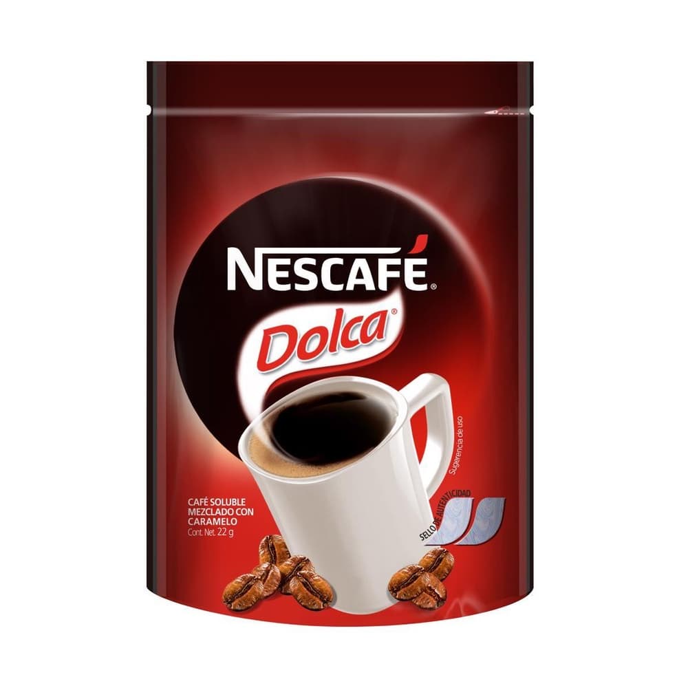 Café soluble mezclado con caramelo Dolca Nescafé (22 g) - Imagen 1