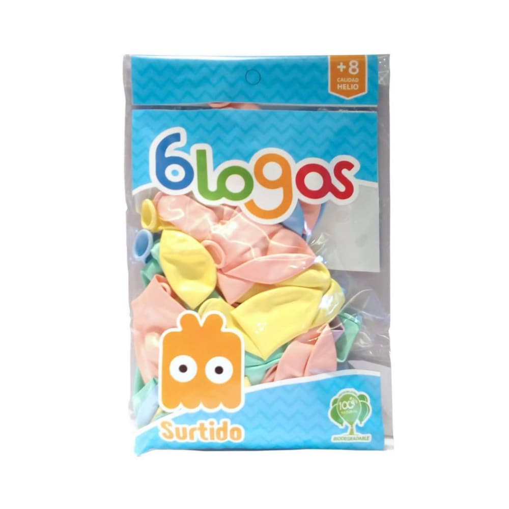 Paquete de globos macarrón Blogos Surtido (50 U) - Imagen 1