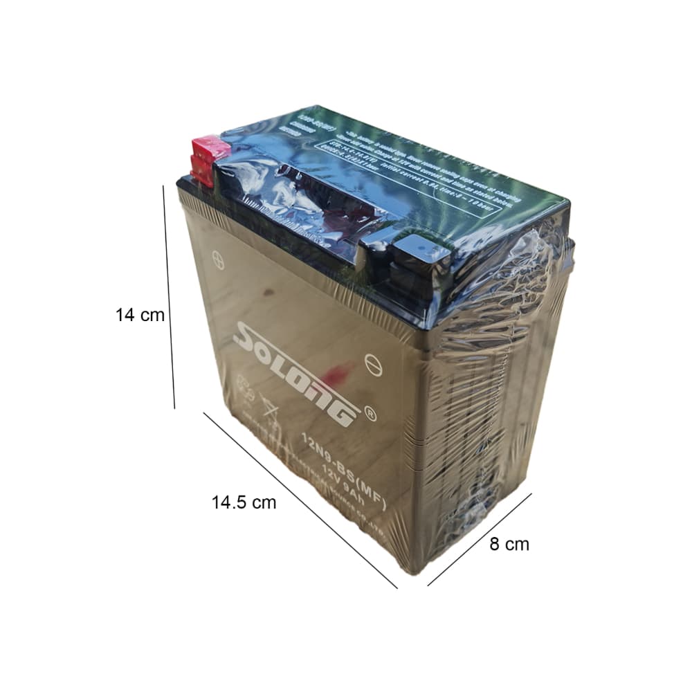Batería de motocicleta 12N9-BSMF Solong - Miniatura 3