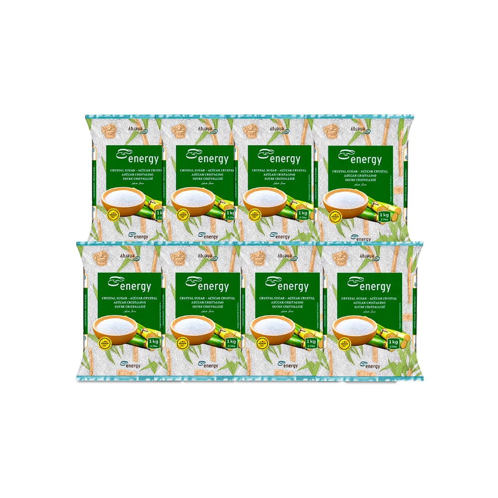 Azúcar blanca cristalina Energy (8 x 1 kg / 2.2 lb) - Miniatura 1