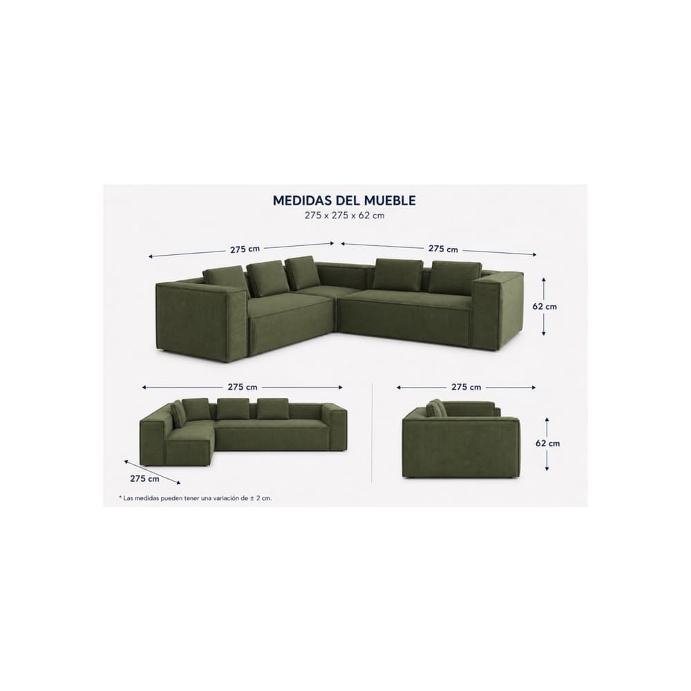 Sofá modular de 5 plazas Elements EL-C013 - Miniatura 2