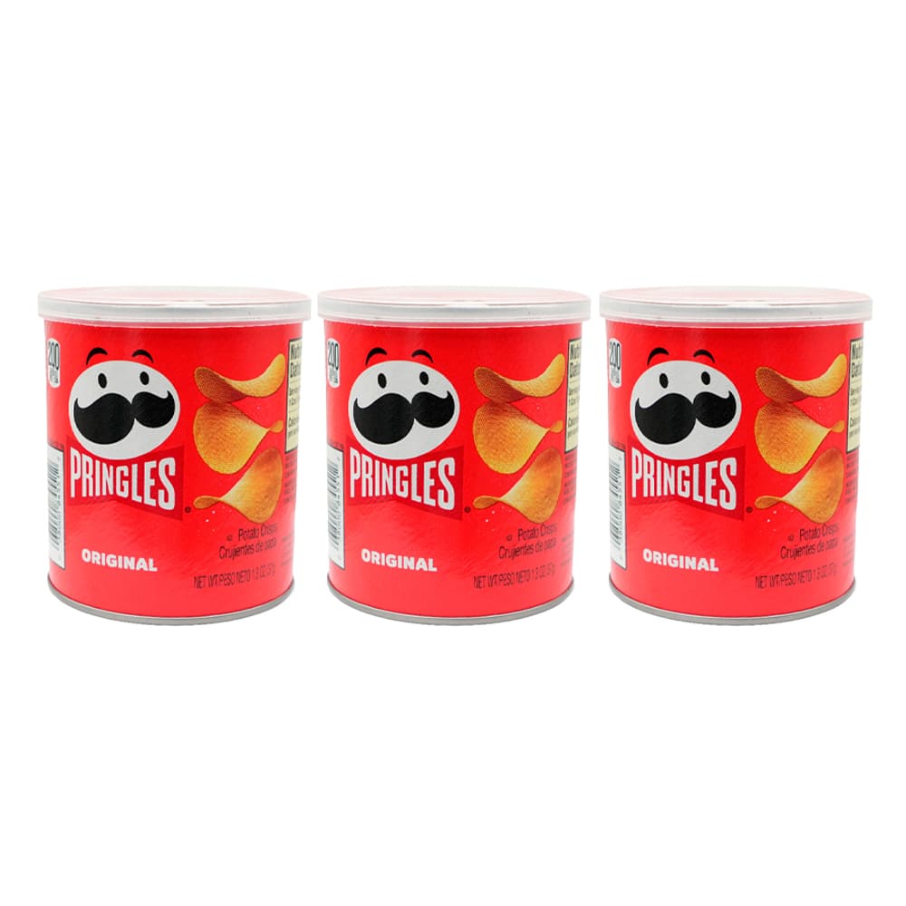 Papas sabor original Pringles (3 x 37 g / 1.3 oz) - Imagen 1
