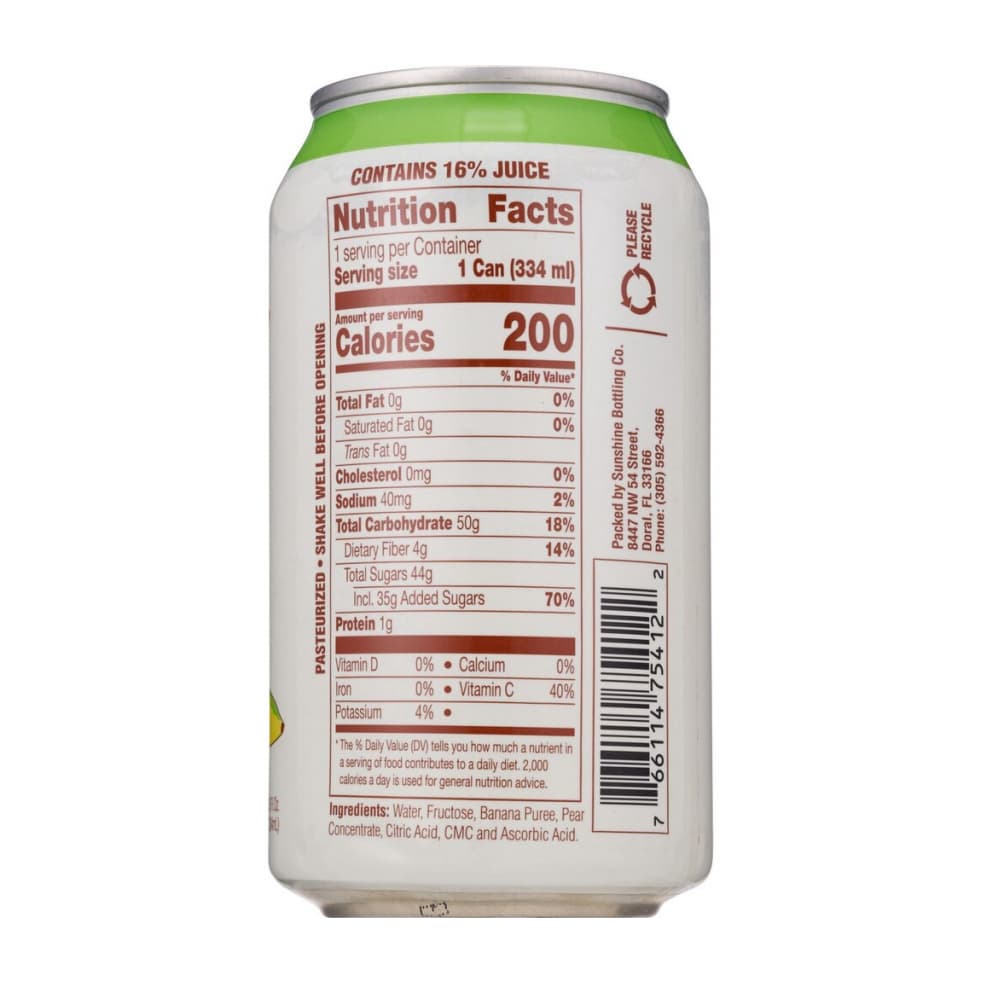 Néctar de plátano Sunchy (334 ml / 11.3 fl oz) - Miniatura 3