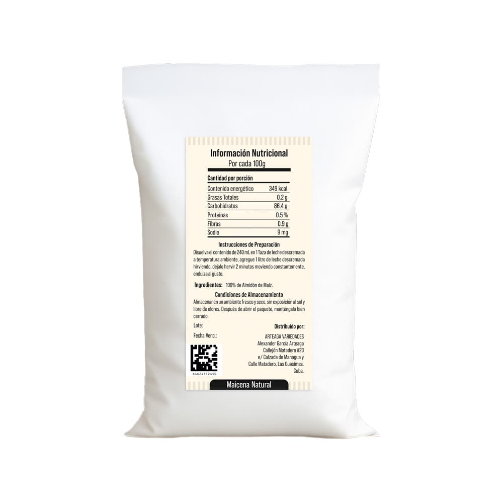 Maicena natural Arteaga Variedades (454 g / 1 lb) - Miniatura 2