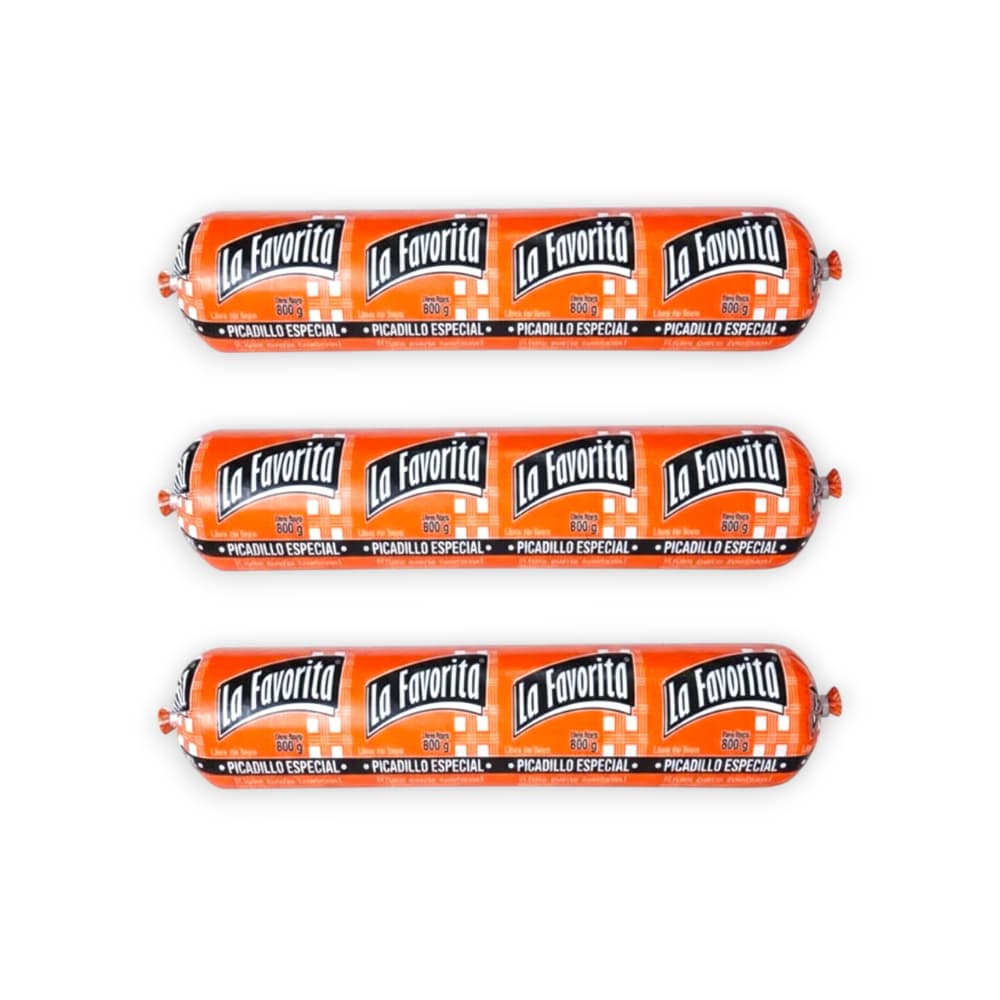 Picadillo especial mixto condimentado La Favorita (3 x 800 g / 1.76 lb) - Imagen 1