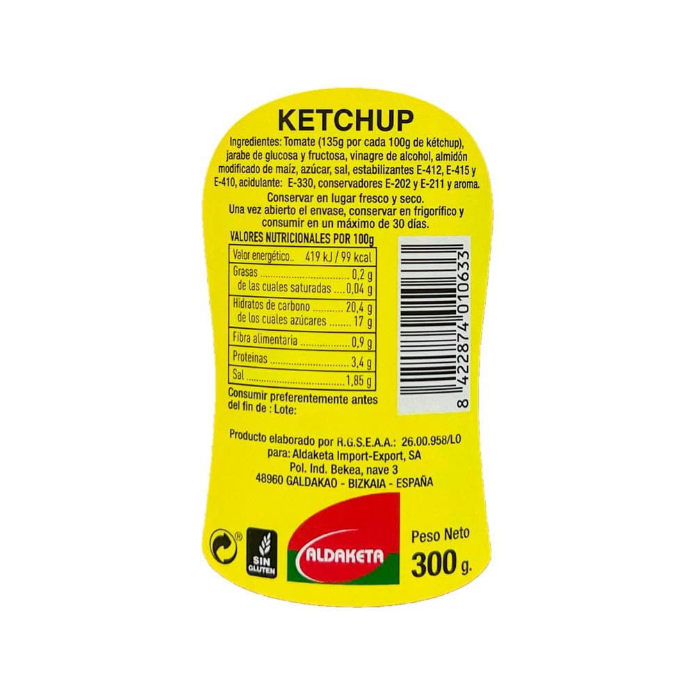 Ketchup Aldaketa (300 g / 10.58 oz) - Miniatura 2