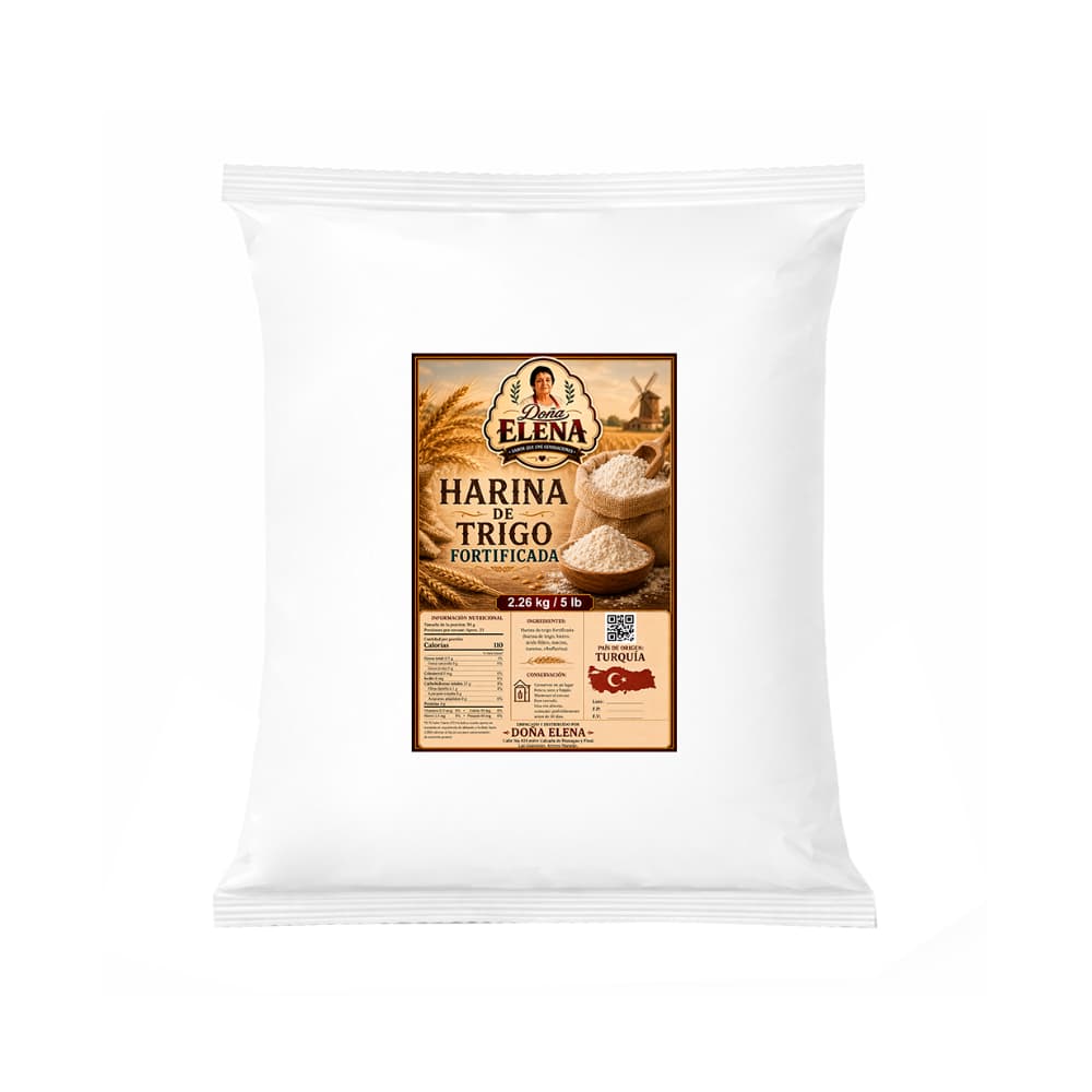Harina de trigo fortificada Doña Elena (2.26 kg / 5 lb) - Miniatura 1