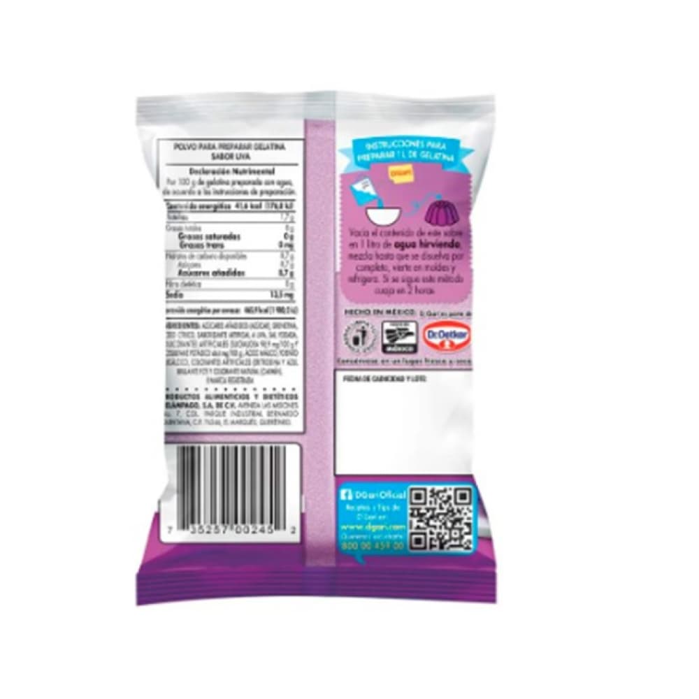 Gelatina sabor uva D'Gari (120 g / 4.2 oz) - Miniatura 3