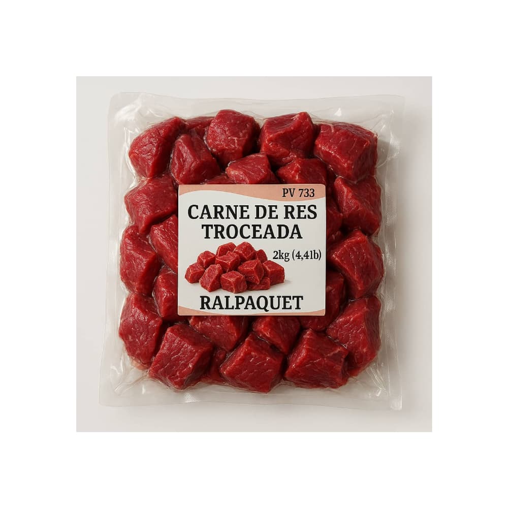 Carne de res troceada Ralpaquet (2 kg / 4.4 lb) - Imagen 1