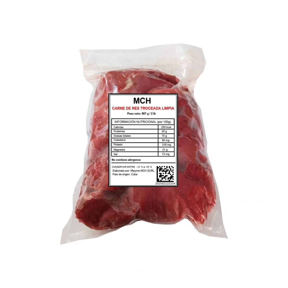 Carne de res troceada limpia MCH (907 g / 2 lb) - Imagen 1