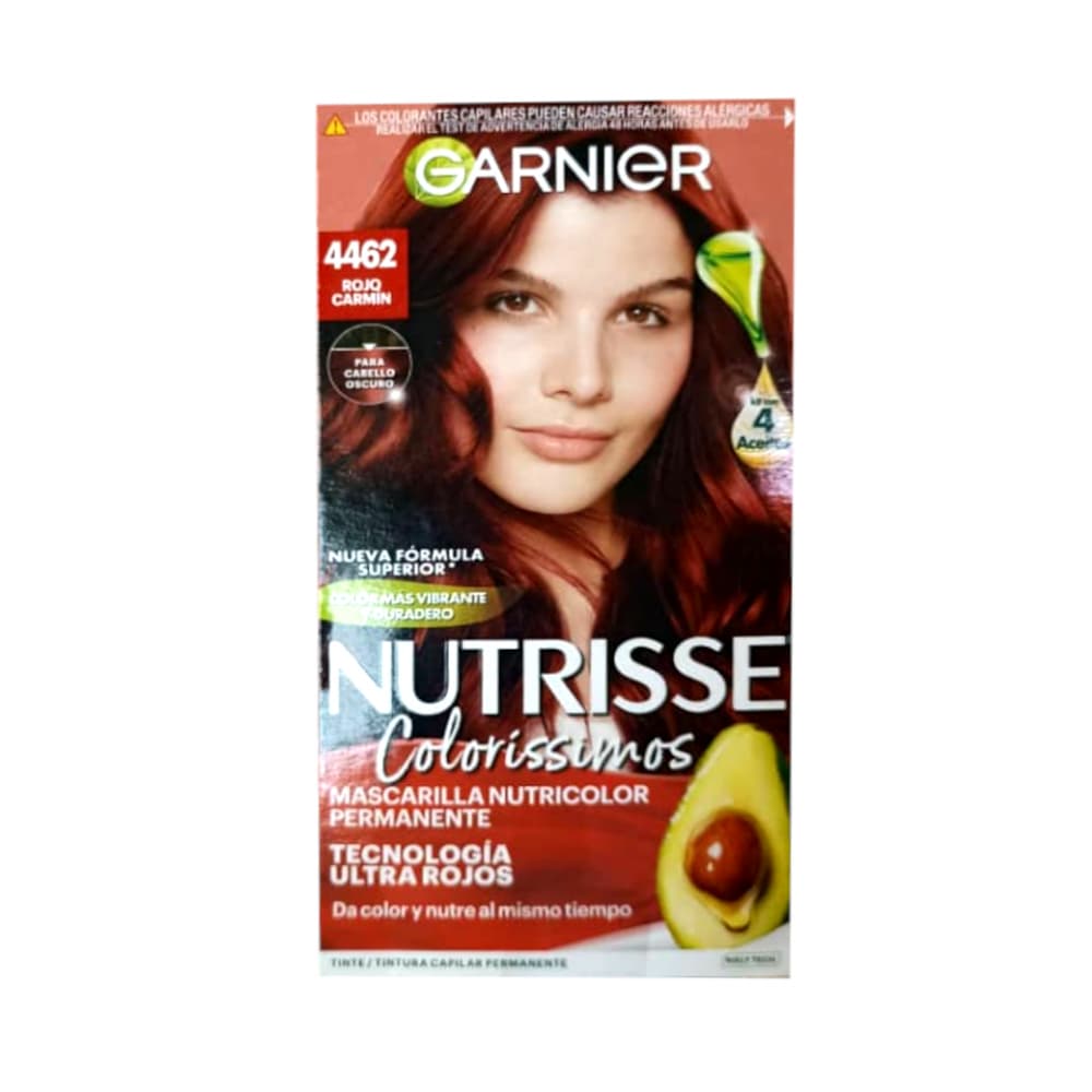 Tinte para el cabello 4462 rojo carmín Nutrisse Garnier (45 g / 1.58 oz) - Imagen 1