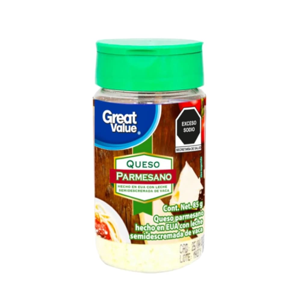 Queso parmesano molido Great Value (85 g / 2.99 oz) - Imagen 1