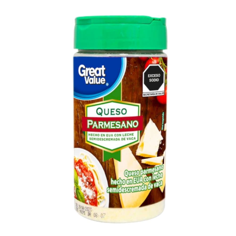 Queso parmesano molido Great Value (226 g / 7.97 oz) - Imagen 1
