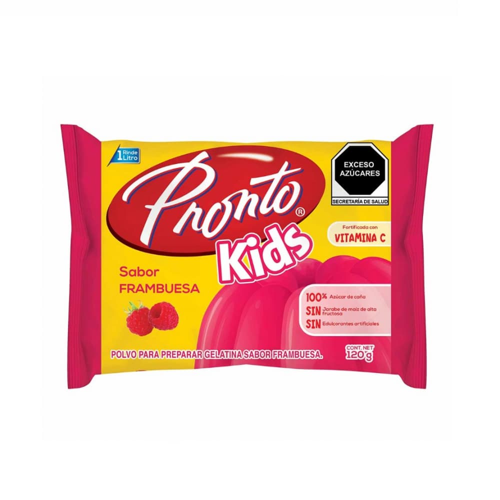 Polvo para preparar gelatina sabor frambuesa Pronto (120 g / 4.23 oz) - Imagen 1