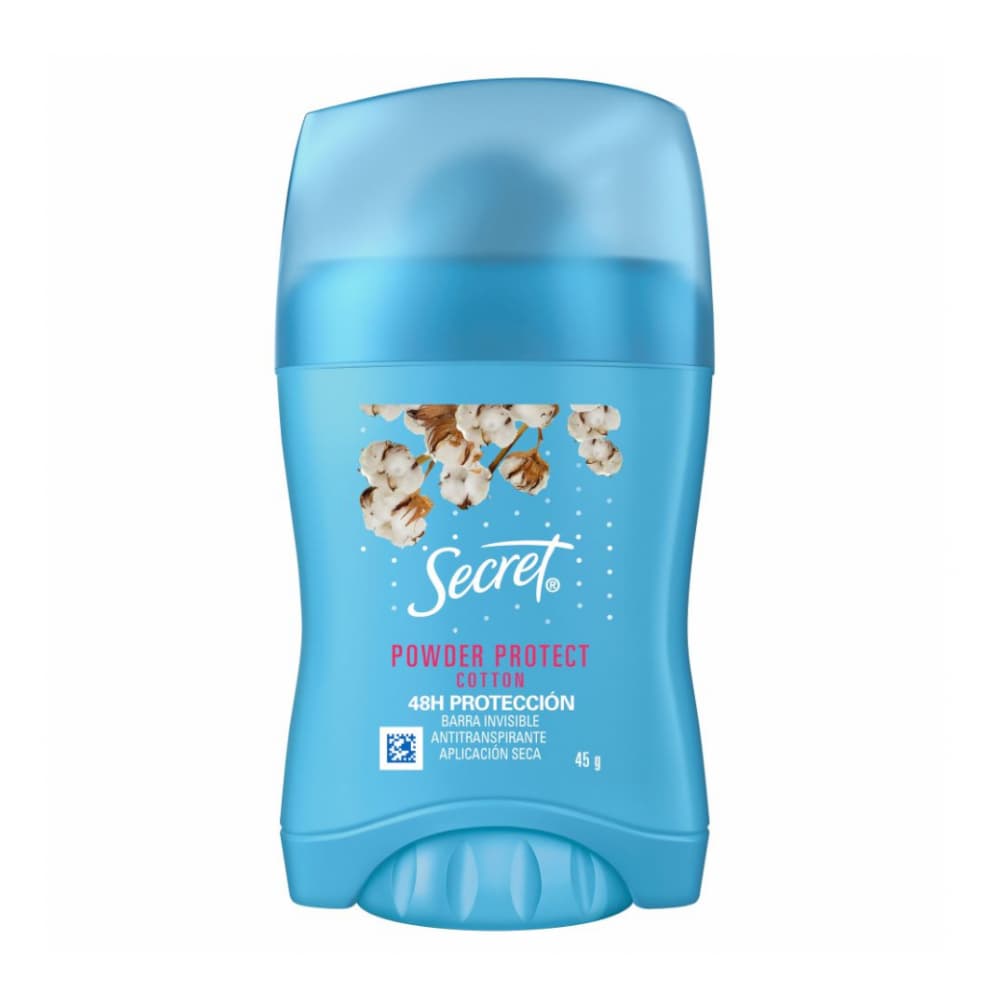 Desodorante en barra antitranspirante Powder Protect Cotton Secret (45 g / 1.58 oz) - Imagen 1