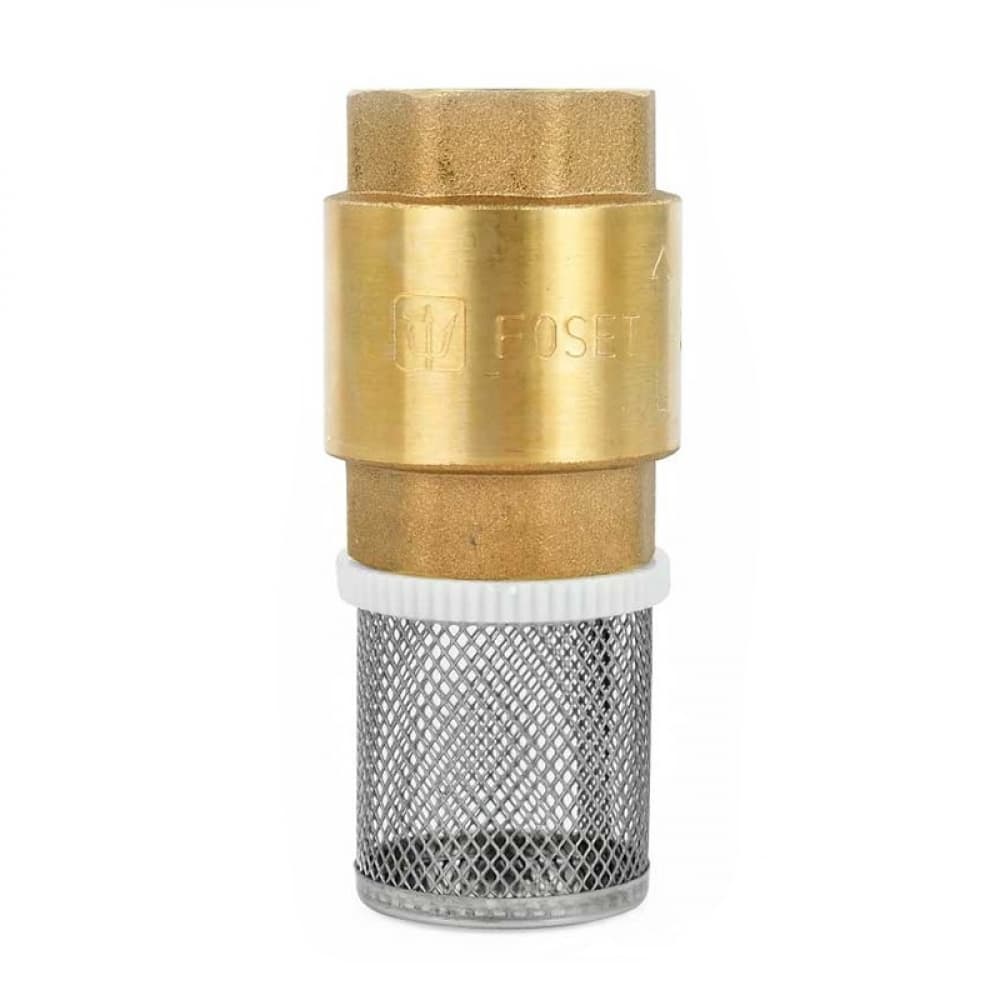 Válvula de retención -cheque- 1" de bronce con filtro de acero inoxidable Foset PICHA-1X - Imagen 1