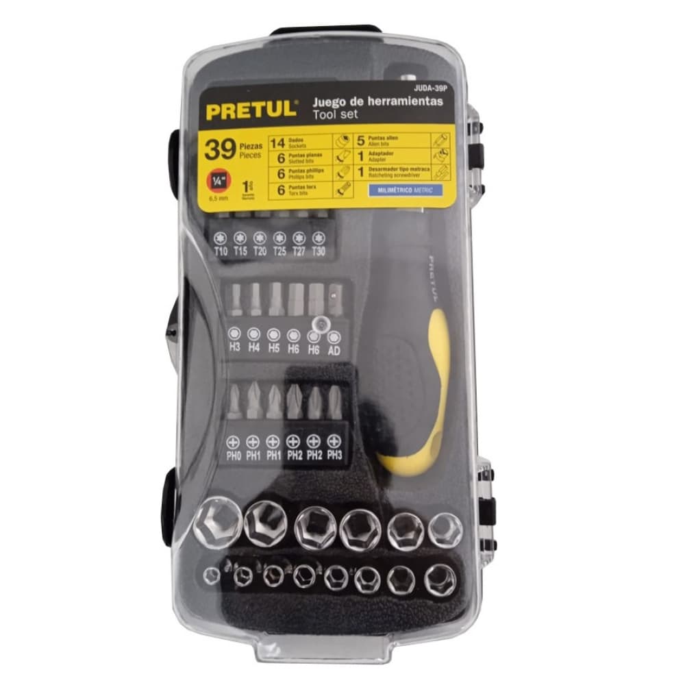 Juego de 39 herramientas 1/4" para mecánico Pretul JUDA-39P - Miniatura 2