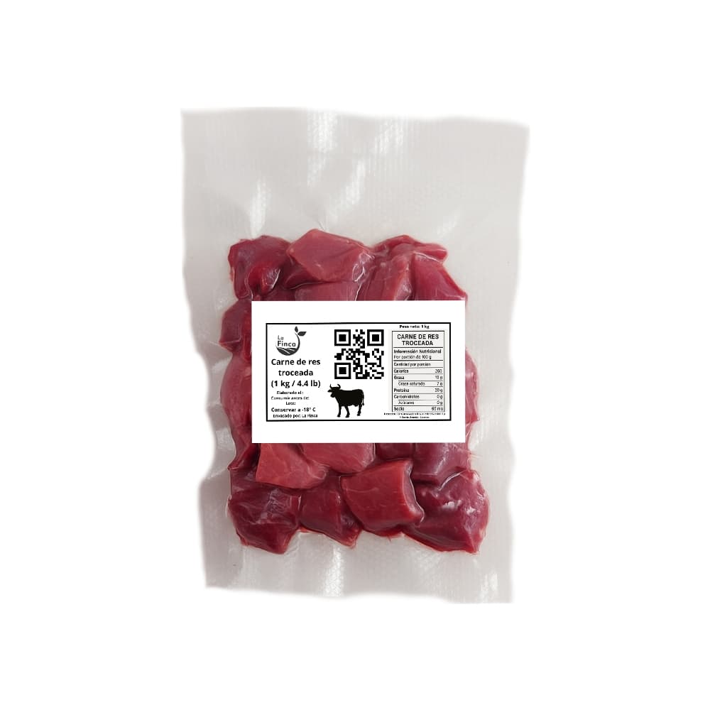 Carne de res troceada La Finca (1 kg / 2.2 lb) - Miniatura 5