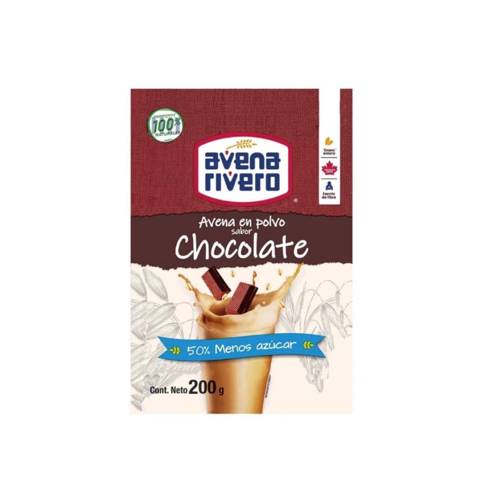 Avena en polvo sabor chocolate Avena Rivero (200 g / 7.05 oz) - Imagen 1