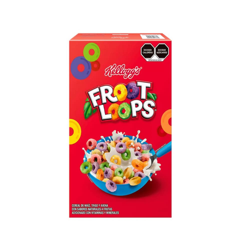 Cereal de maíz, trigo y avena con sabores a frutas, adicionadas con vitaminas y minerales Kellogg’s (25 g) - Imagen 1