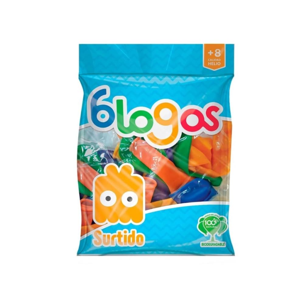Paquete de globos burbujas transparentes Blogos Surtido (50 U) - Imagen 1