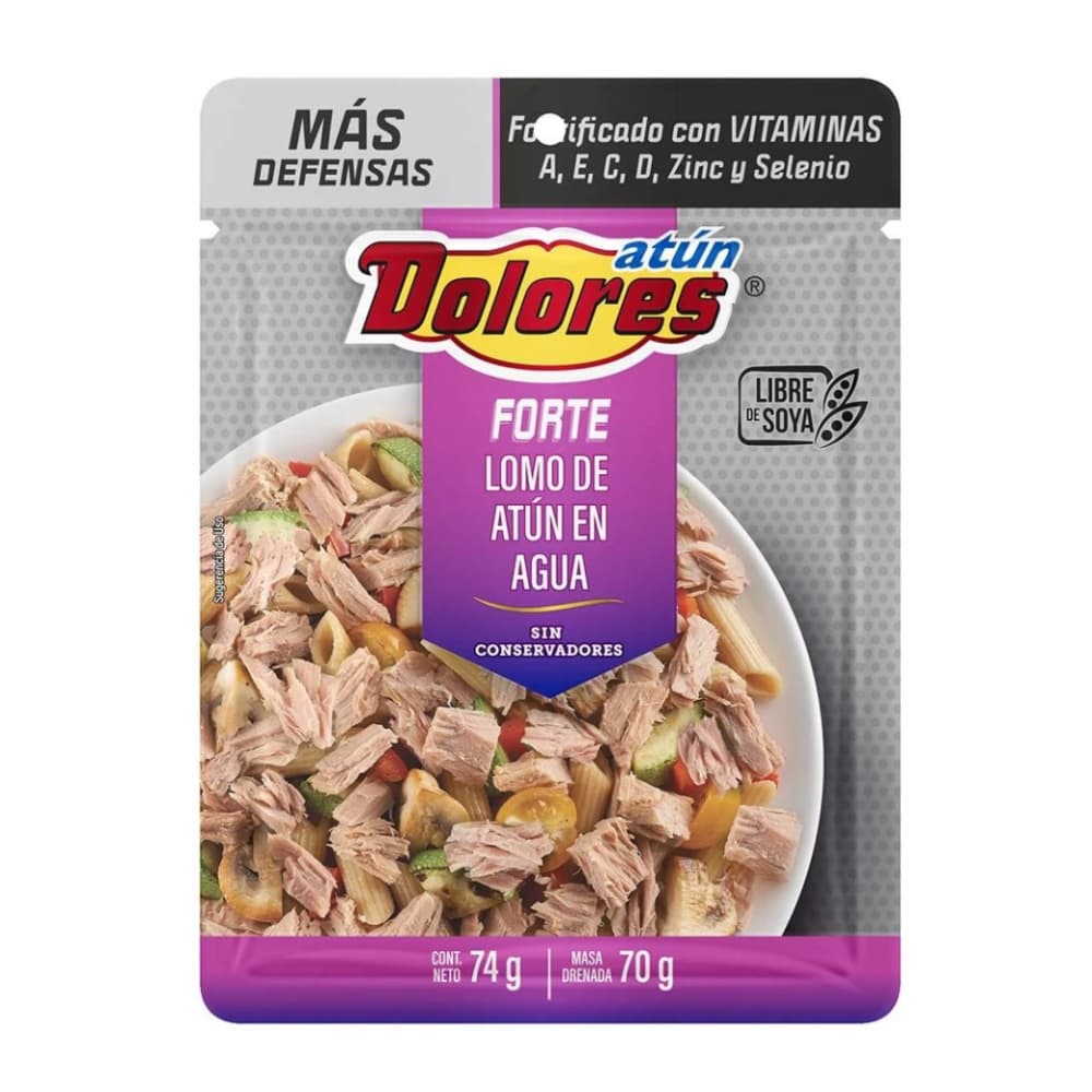 Atún en agua fortificado con vitaminas Forte Dolores (74 g / 2.61 oz) - Imagen 1