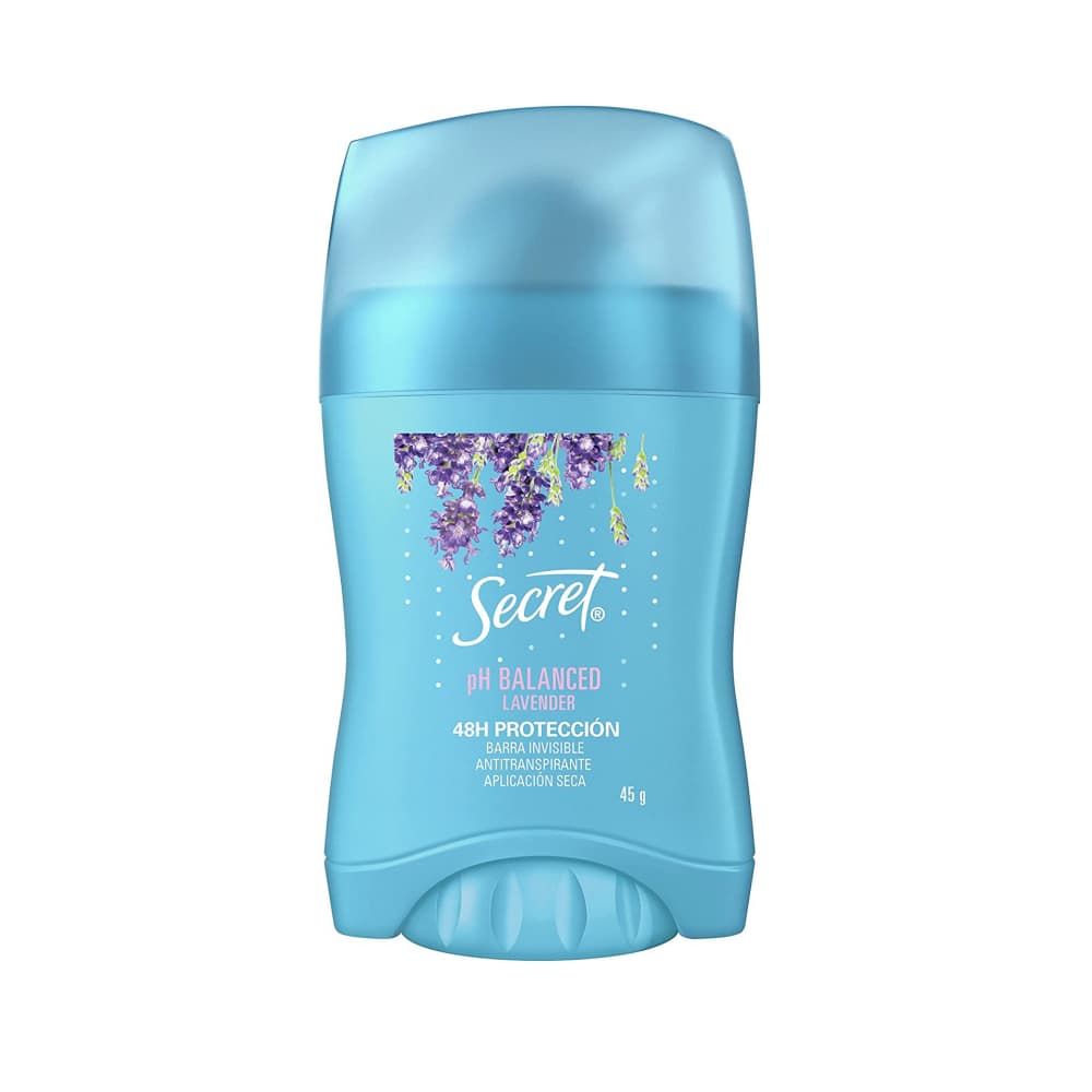 Desodorante en barra antitranspirante aroma a lavanda Secret (45 g / 1.58 oz) - Imagen 1