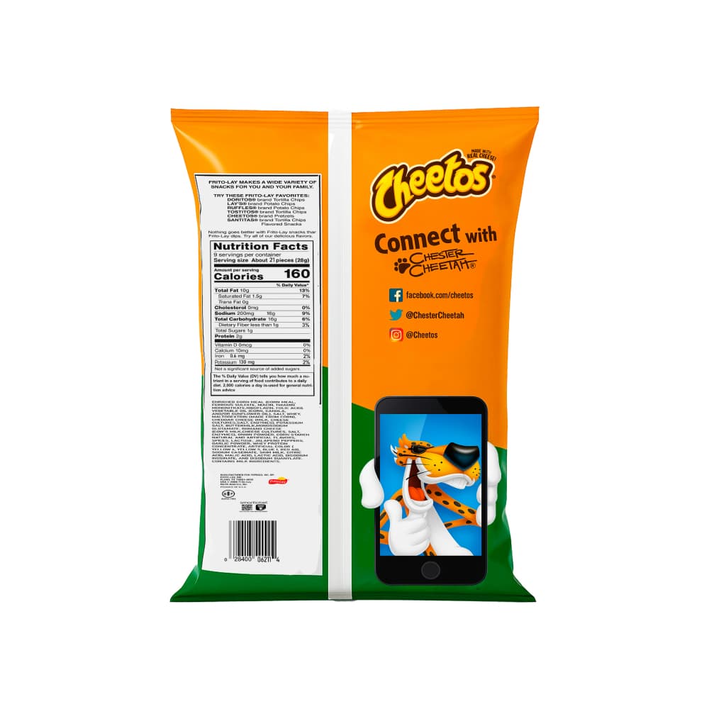 Aperitivos crujientes sabor cheddar jalapeño Cheetos (226.8 g / 8 oz) - Miniatura 2