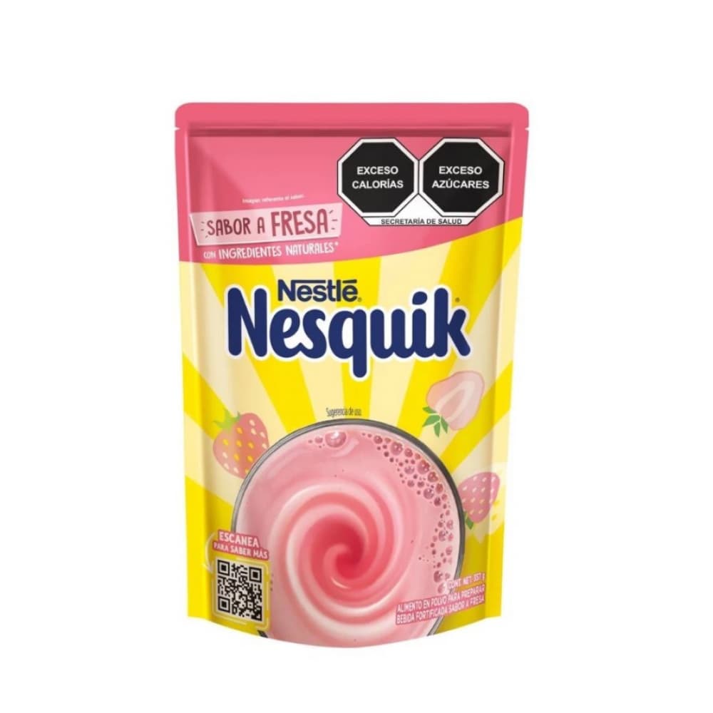 Alimento en polvo para preparar bebida sabor fresa Nestlé Nesquik Opti-Start (357 g / 12.59 oz) - Imagen 1