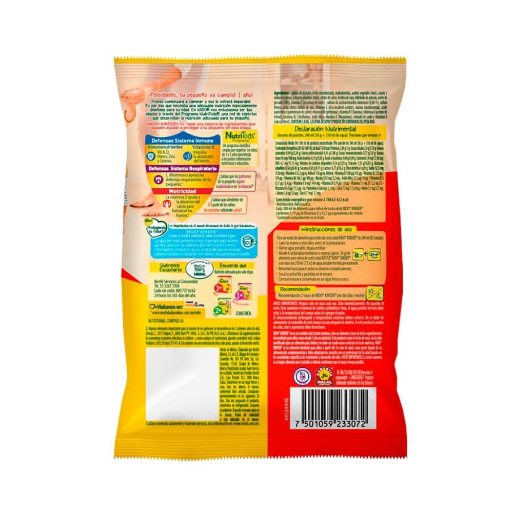 Alimento para niños a partir de 1 año a base de leche fortificado Nido Nestlé (144 g / 5.07 oz) - Miniatura 2