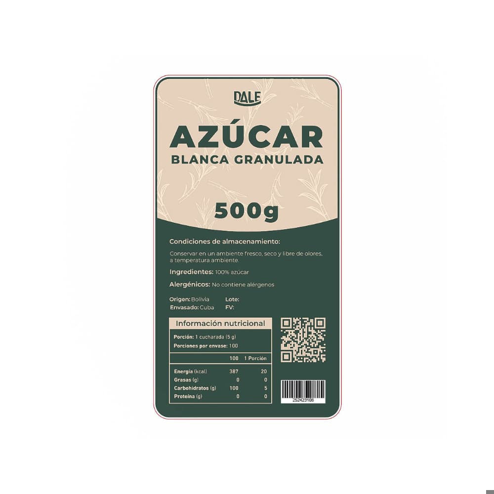 Azúcar blanca granulada Dale (500 g / 1.1 lb) - Miniatura 3