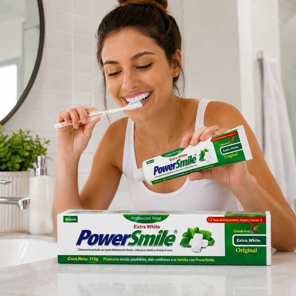 Pasta dental mentolada Power Smile (3 x 115 g / 4.05 oz) - Miniatura 2