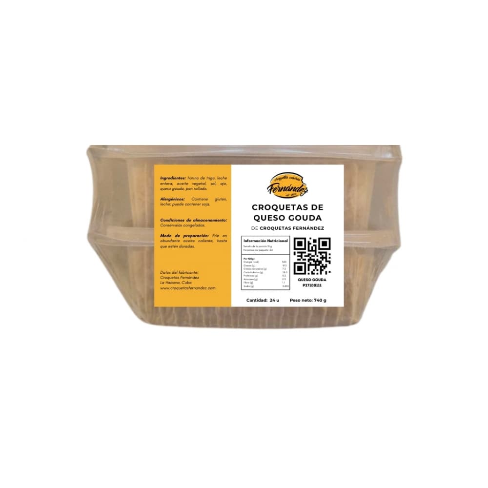 Croquetas de queso Gouda Croquetas Fernández (740 g / 1.63 lb) - Imagen 1