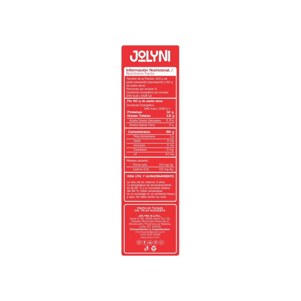 Pastas cortas - pluma Rigatoni Jolyni (400 g / 14.10 oz) - Miniatura 3
