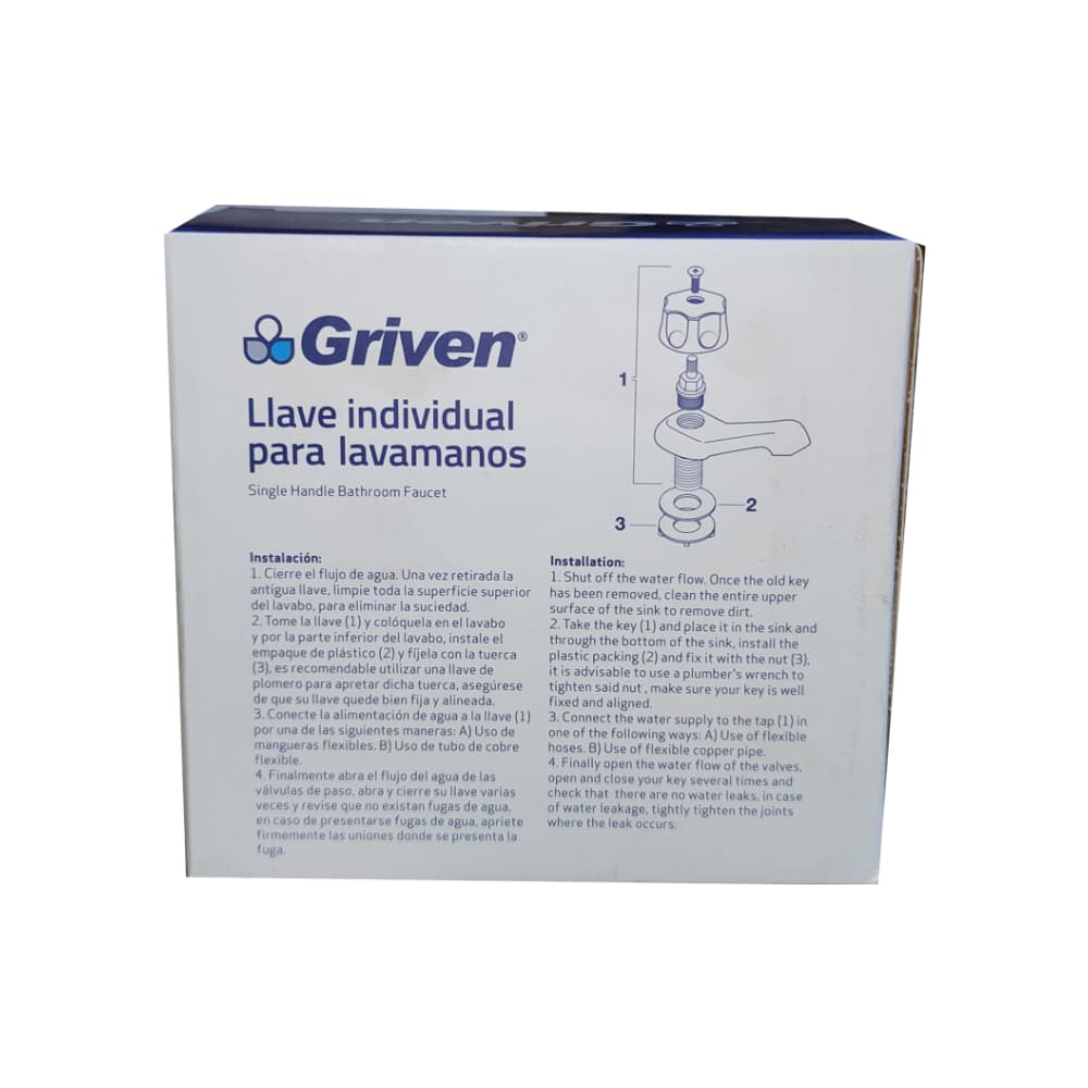 Llave - grifo - individual para lavamanos Griven - Miniatura 6