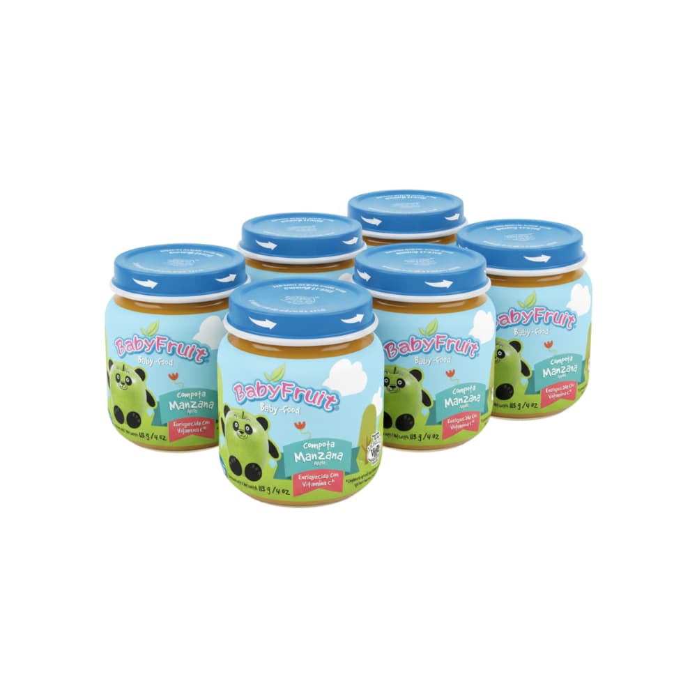 Compota de manzana Baby Fruit (6 x 113 g / 3.98 oz) - Imagen 1