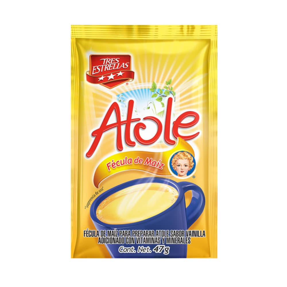 Atole sabor vainilla Tres Estrellas (47 g / 1.65 oz) - Miniatura 1