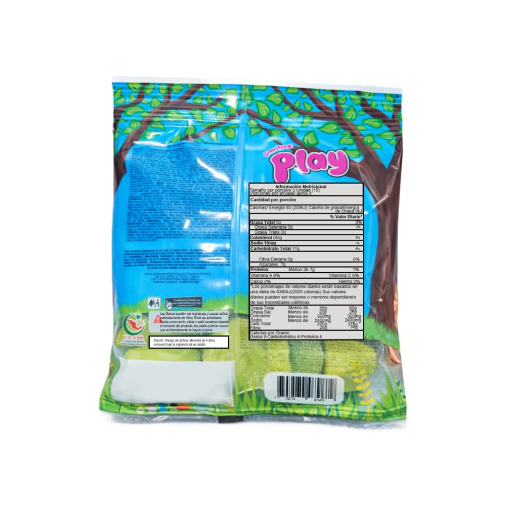 Gomas de gelatina sabores surtidos a banano, fresa, morazul rellenas con líquido sabor a fresa (55 g / 1.94 oz) - Miniatura 2