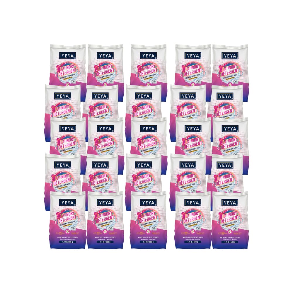 Detergente en polvo con aroma a flores YEYA (25 x 500 g / 1.1 lb) - Miniatura 1