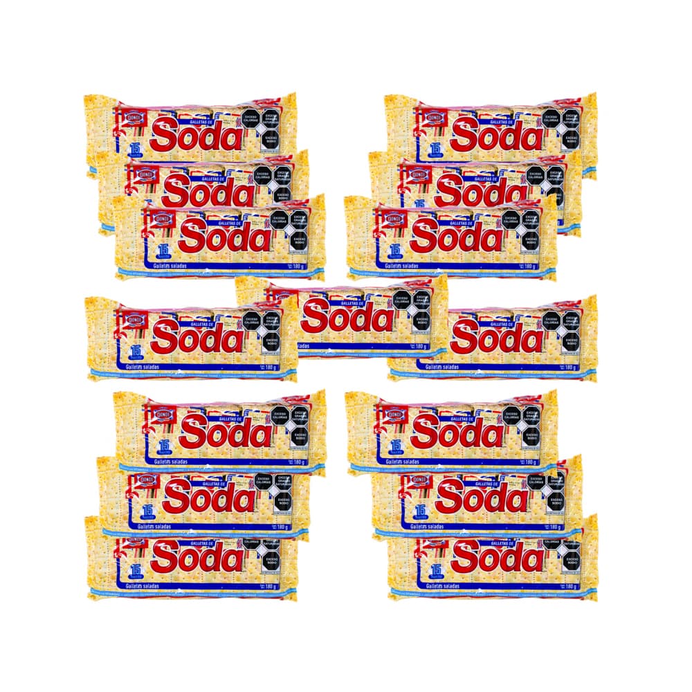 Combo galletas de soda Dondé (15 x 180 g / 6.34 oz) - Imagen 1