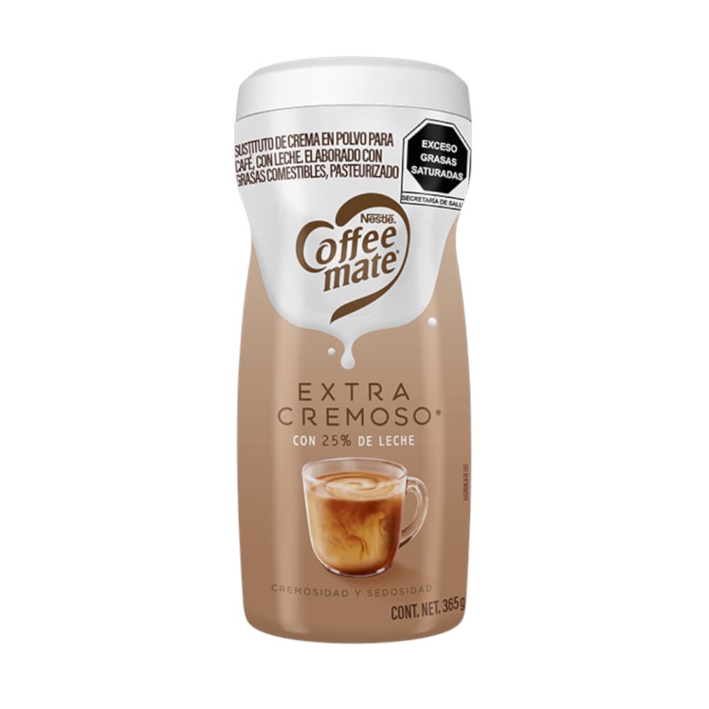 Sustituto de crema para café extra cremoso con 25% de leche Coffee Mate Nestlé (365 g / 12.87 oz) - Imagen 1