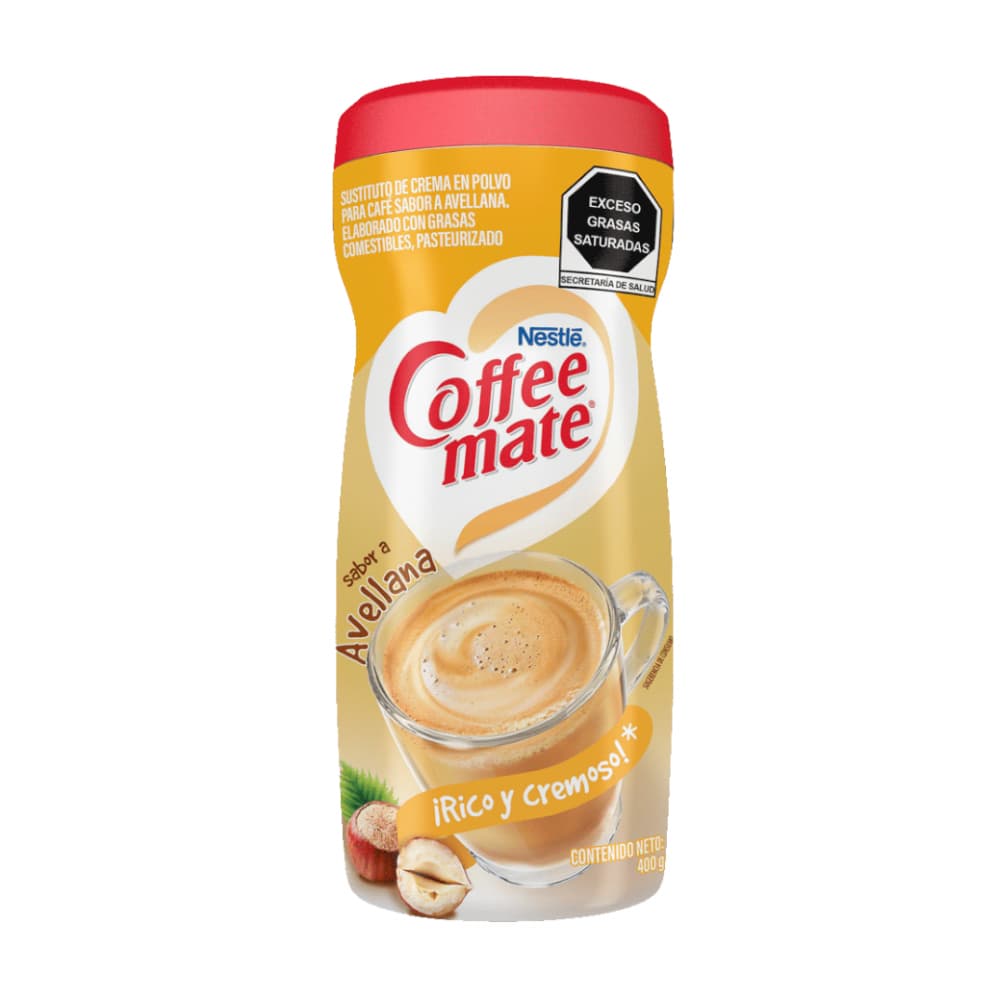 Sustituto de crema para café sabor avellana Coffee Mate Nestlé (400 g / 14.10 oz) - Imagen 1