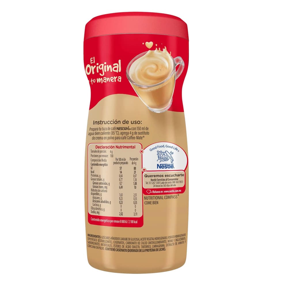 Sustituto de crema para café sabor clásico Coffee Mate Nestlé (400 g / 14.10 oz) - Miniatura 2