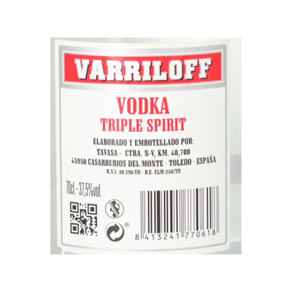 Vodka Varriloff (700 ml) - Miniatura 3