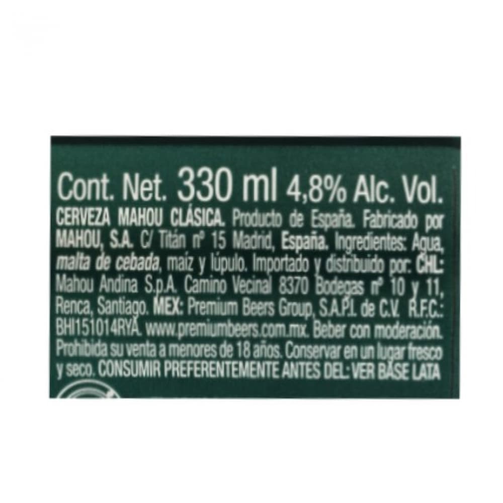 Cerveza clásica Mahou (24 x 330 ml) - Miniatura 3