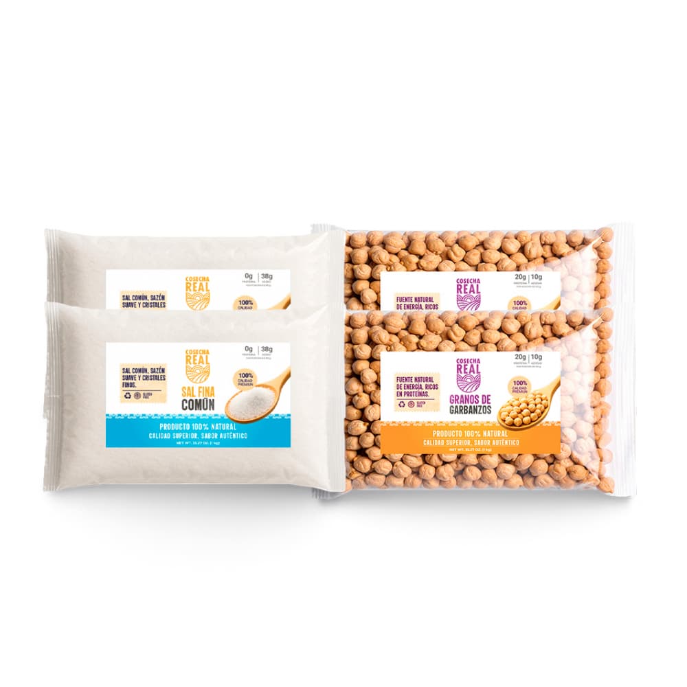 Combo esencial de cocina Cosecha Real #21: Sal fina común + Garbanzos - Imagen 1