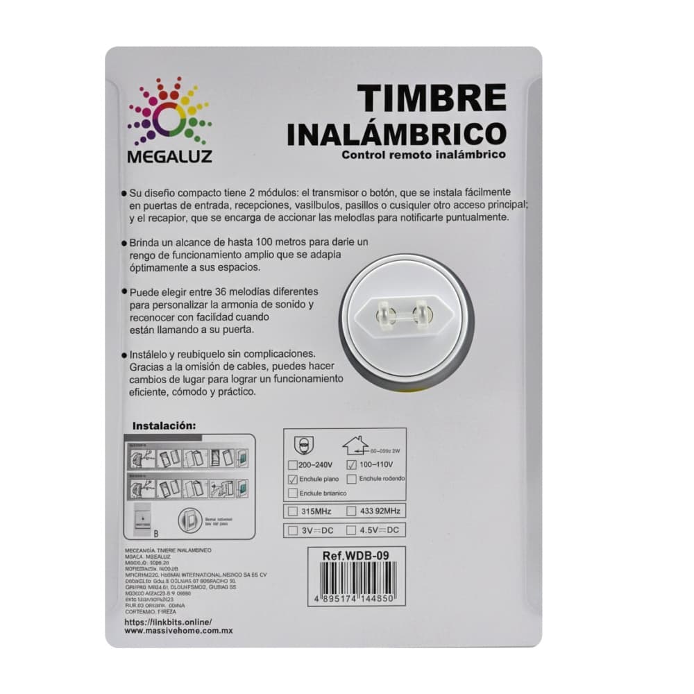 Timbre inalámbrico Megaluz - Miniatura 3
